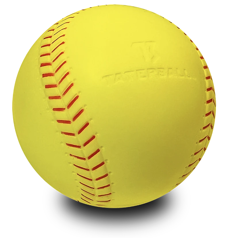 Taterball Foam Softball used with pitching machine