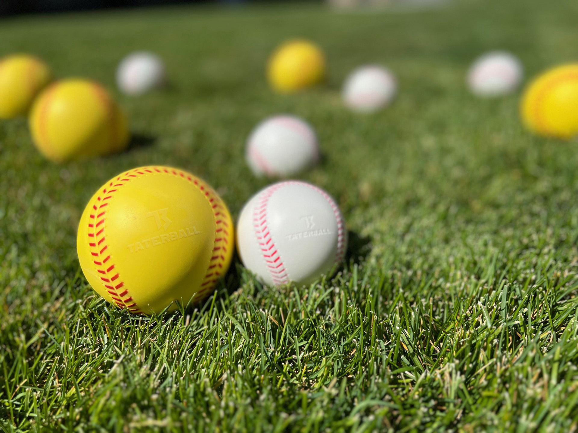 Taterball Baseballs and Taterball Softballs - the best foam pitching machine ball