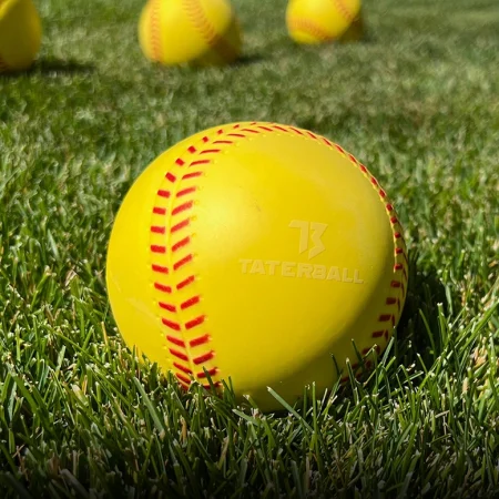 Taterball softball in grass